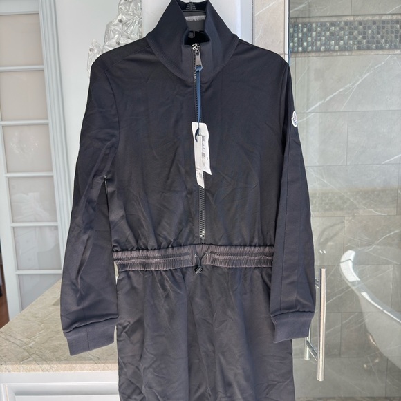 Moncler Half Zip Piqué Knit Long Sleeve Minidress - Picture 5 of 13